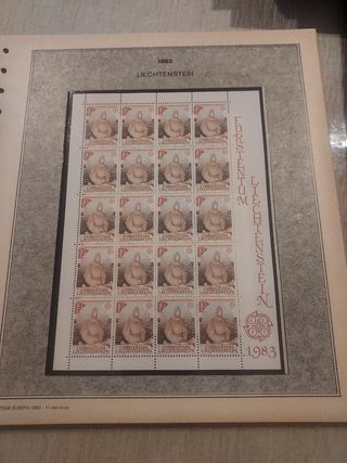 Europa 1983 minipliegos sellos