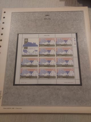 Europa 1983 minipliegos sellos