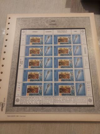 Europa 1983 minipliegos sellos