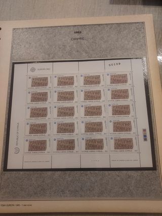 Europa 1983 minipliegos sellos