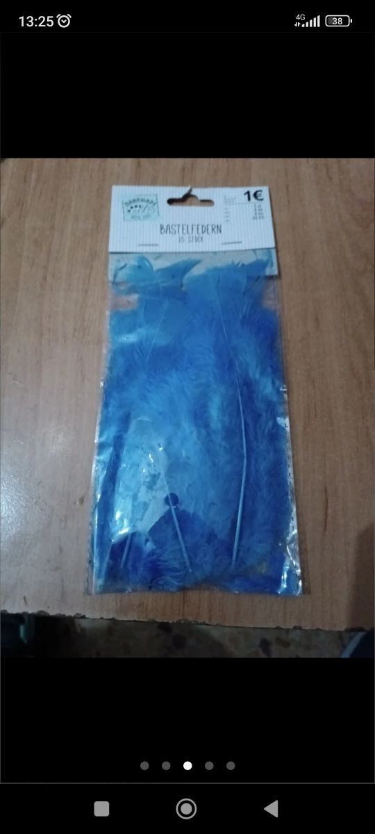 15 plumas azules para manualidades