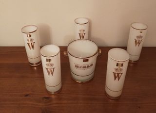 Vasos y cubitera whisky vintage