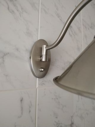 aplique de pared con interruptor en niquel mate
