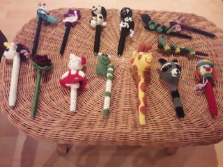 Bolígrafos a crochet