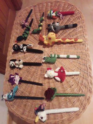Bolígrafos a crochet