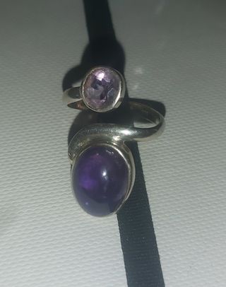 Anillo plata/ piedras semipreciosas