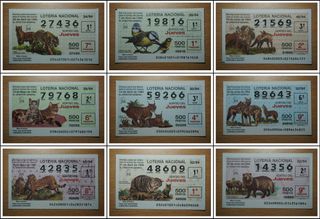 FAUNA 1994-1995 décimos lotería nacional (67)