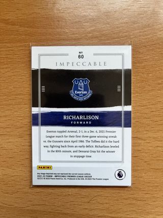 RICHARLISON /55 PANINI IMPECCABLE TOPPS 