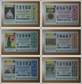 BIBLIOTECA NACIONAL DE ESPAÑA décimos lotería