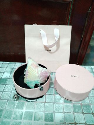 Brazalete pulsera de acero y esmalte  tous