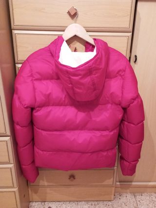 Abrigo plumas rosa talla M