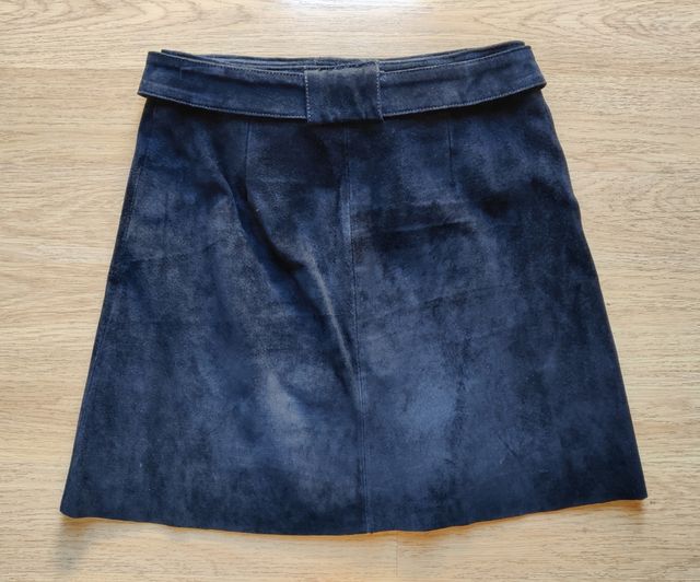 FALDA NEGRA PIEL ANTE AUTÉNTICA