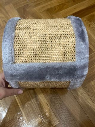 RUEDA JUEGO SISAL/PELUCHE GATO RASCADOR GRIS BEIGE
