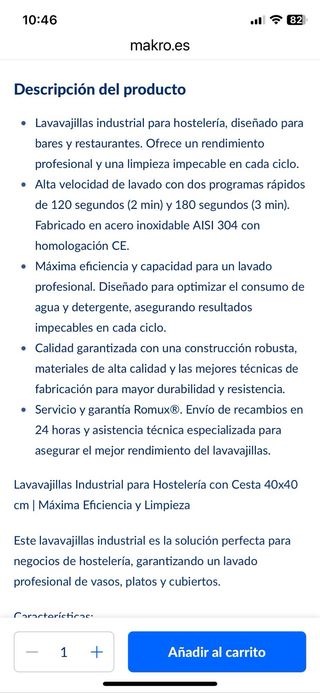 LAVAVAJILLAS INDUSTRIAL ROMUX 40x40