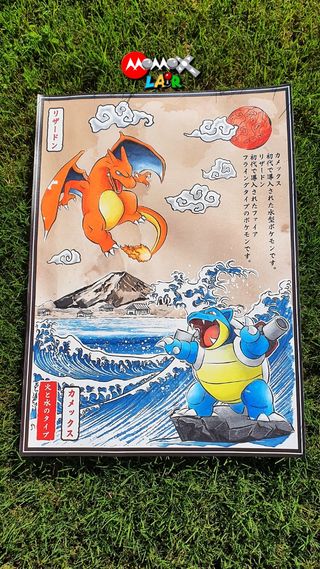 Pokémon Blastoise vs Charizard Poster PVC 70x50cm