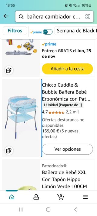 Bañera cambiador portátil.