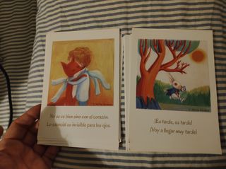 Juego de dos tarjetas ilustradas