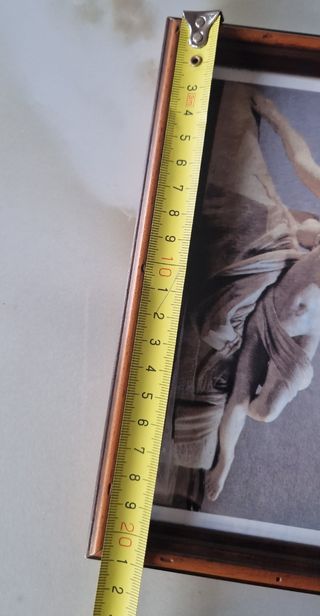 Cornice legno marrone chiaro con vetro