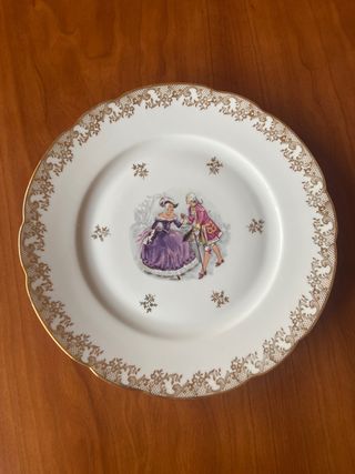 PLATO DECORATIVO PORCELANA FRANCESA LIMOGES