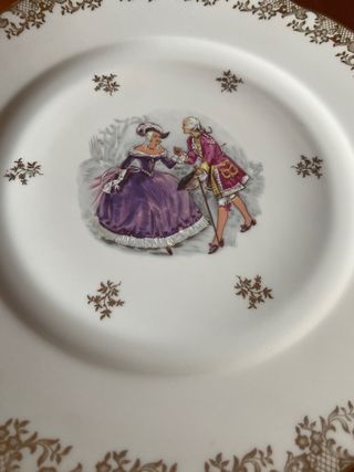 PLATO DECORATIVO PORCELANA FRANCESA LIMOGES