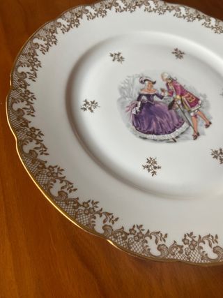 PLATO DECORATIVO PORCELANA FRANCESA LIMOGES