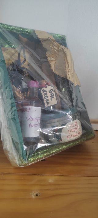 Lote mensaje 3 caja artesanal limpieza