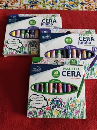Pastelli a cera jumbo lavabili 48pz
