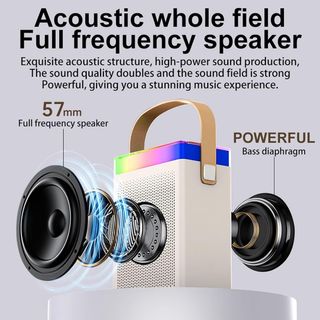 Altavoz con microfono inalambrico Karaoke portatil