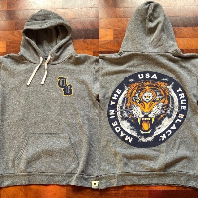 TRUE BLACK felpa hoodie uomo taglia L slim fit