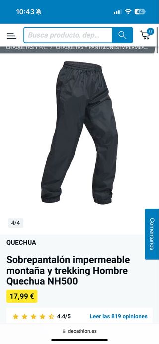 Set chubasqueros y pantalón impermeable