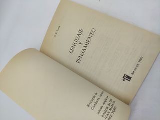 Lenguaje y pensamiento  LURIA, A.R. libro