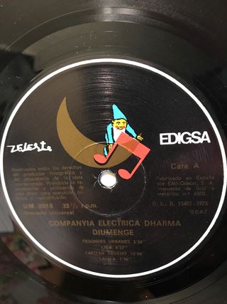 COMPANYIA ELECTRICA DHARMA “Diumenge”Vinilo Lp.