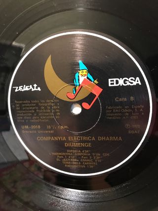 COMPANYIA ELECTRICA DHARMA “Diumenge”Vinilo Lp.