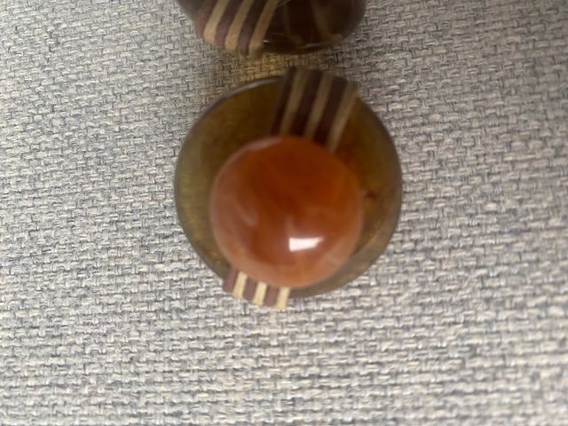 pendientes de pinza marrones