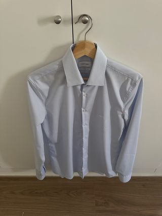 Camisa CK azul y blanca