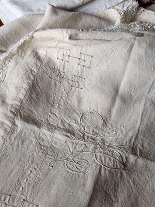 Sábana lino antigua