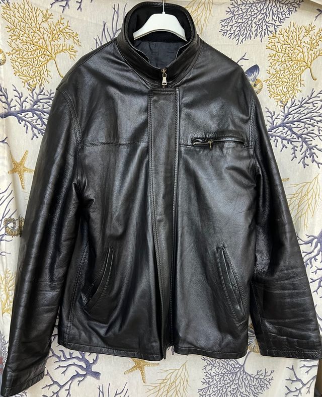 giacca vera pelle vintage uomo