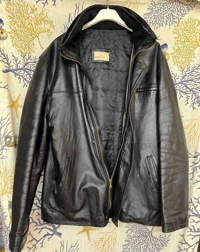 giacca vera pelle vintage uomo