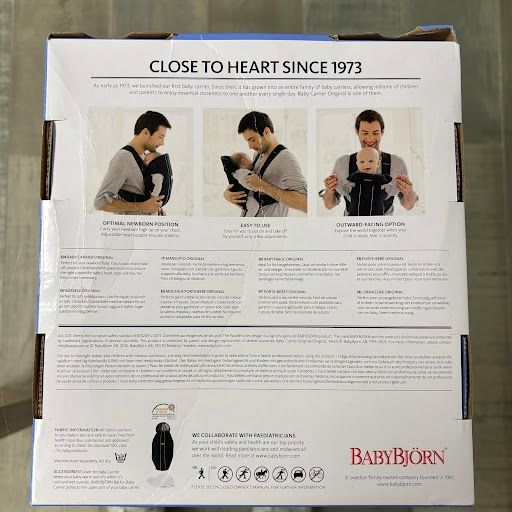 BabyBjörn Mochila Porta Bebé Original, Gris oscuro