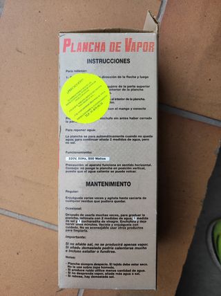 Plancha de vapor