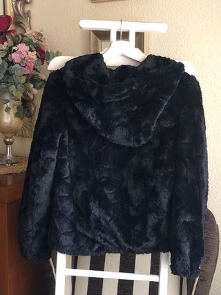 chaqueta abrigo pelo capucha