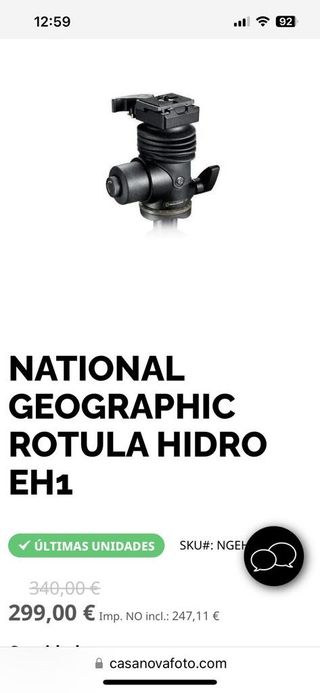 Rotula Manfrotto edicion National Geographic