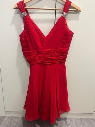 Vestido rojo corset de fiesta