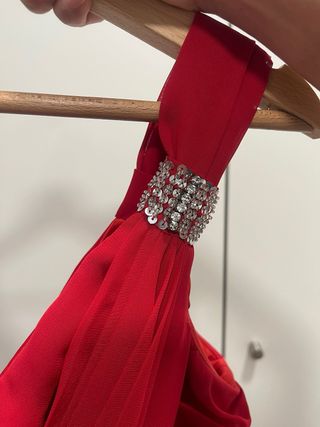 Vestido rojo corset de fiesta