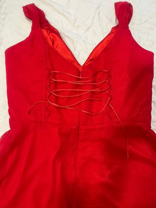 Vestido rojo corset de fiesta