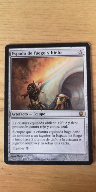 Espada de fuego y hielo carta Magic
