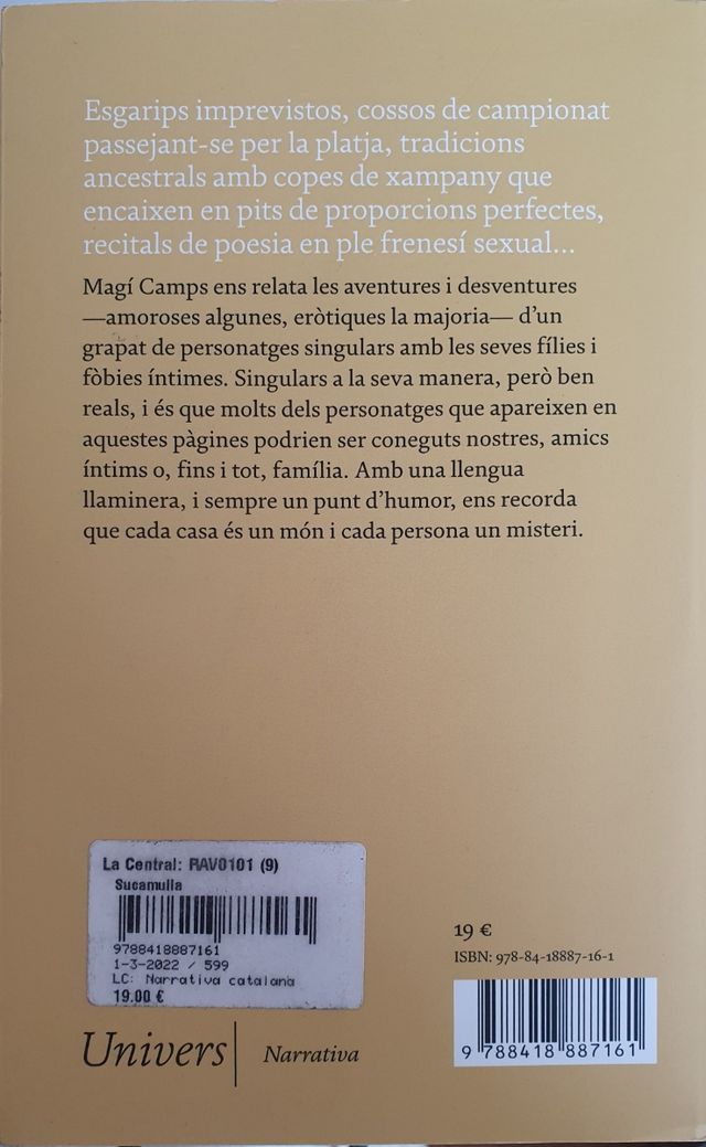 Sucamulla, Magí Camps. Editorial Univers