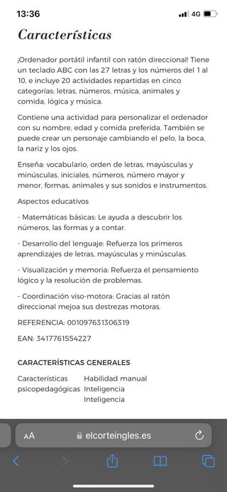 Ordenador infantil Vtech