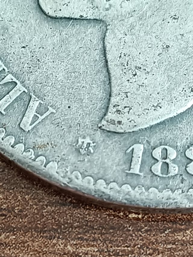 Moneda 5 pesetas Alfonso XII, Falsa de época