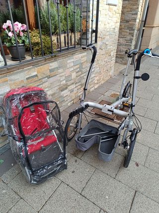 Bici que se convierte fácil en carrito